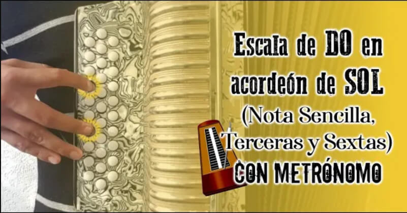 ▻ Escala de Do Mayor Acordeón de Sol + Curso Gratis